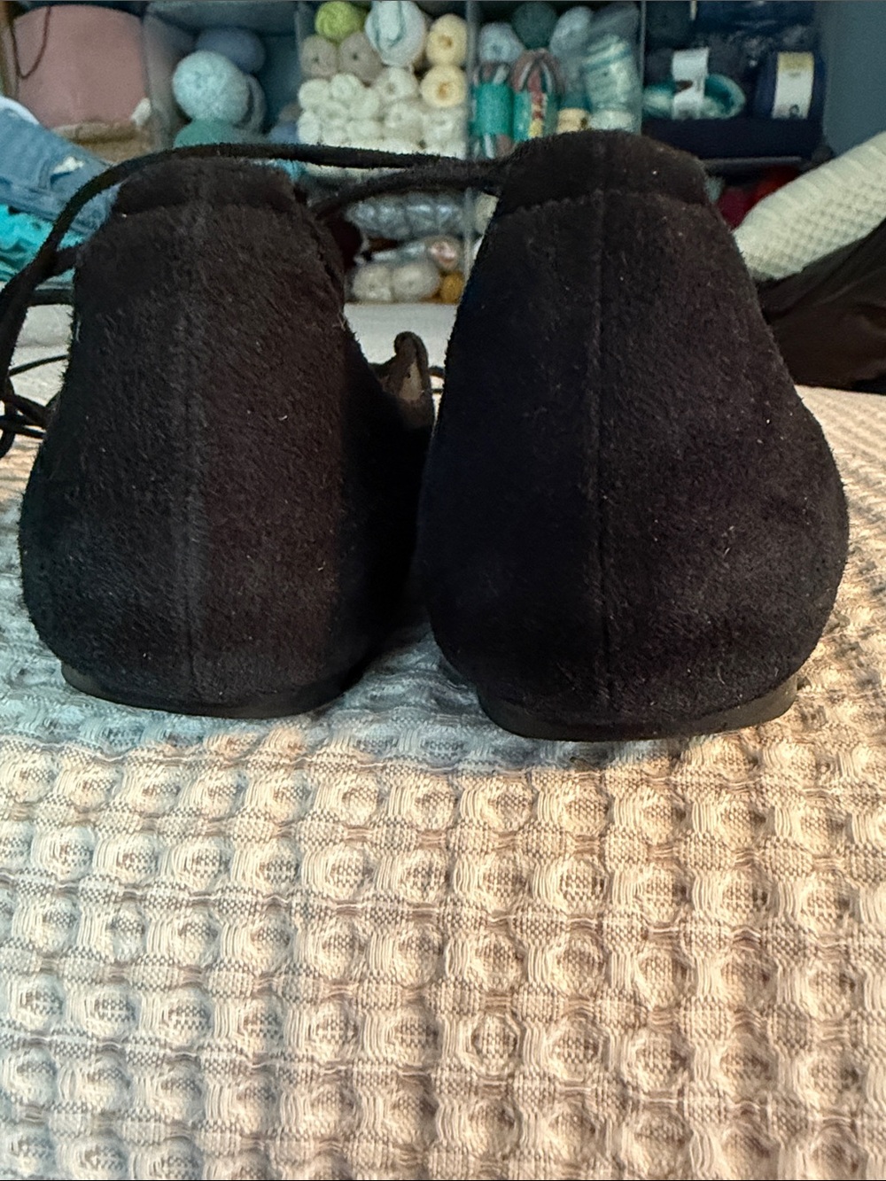 M. Gemi black suede flats in size 7 - Picture 7 of 7